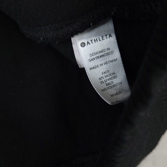 Athleta Sweatshirt Womens Medium Black Nirvana Sherpa Funnel Neck Fleece - Picture 3 of 10